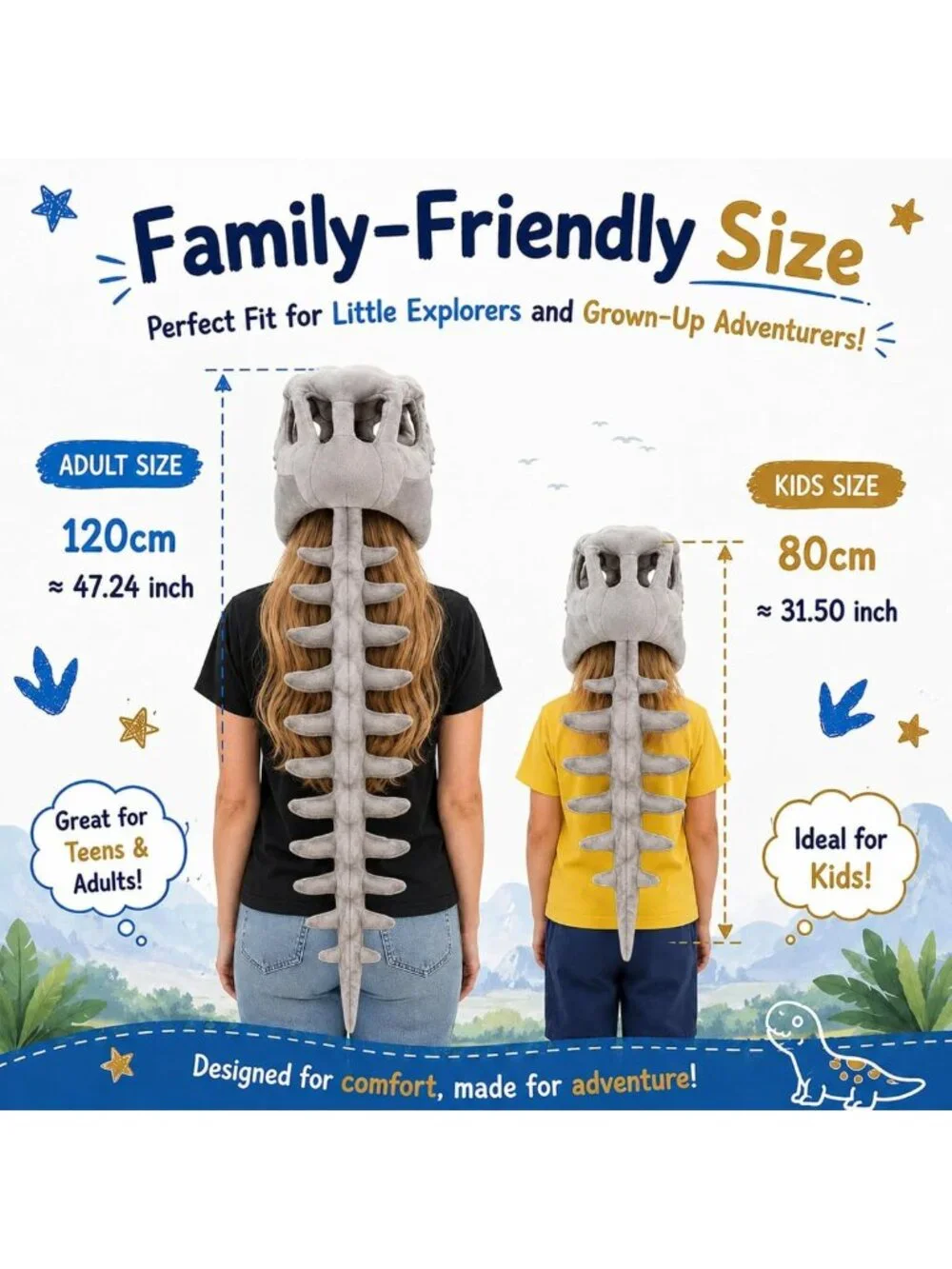 Dinosaur Skeleton Costume for Kids 5-7 | Fun Dino Dress-Up & Toys 3-5